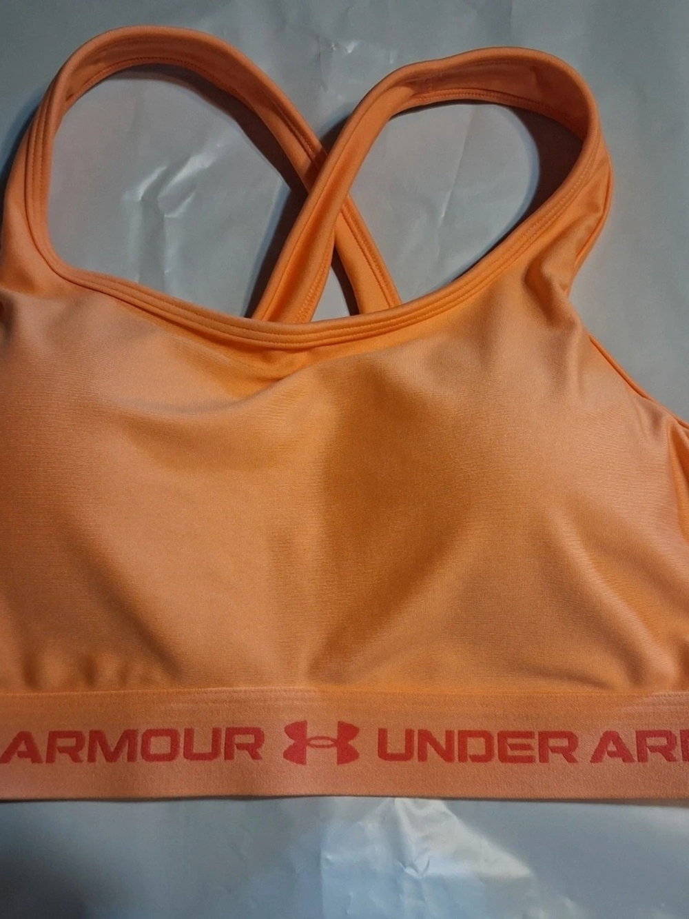 Under Armour Orange Crossback Medium-Support Sports Bra